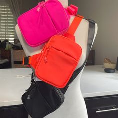 This Blush Kiss Crossbody/Swing Bag Is A Stylish And Functional Accessory For Any Outfit. With A Width Of 6 Inches, Height Of 8 Inches, And Depth Of 1.25 Inches, It's A Large-Sized Bag That Can Hold All Your Essentials. The Bag Is Made Of Durable Nylon Material And Features A Strap Made Of Nylon. The Hardware Color Is Black, And The Bag Has A Polyester/Fabric Lining In Tan Color. The Strap Drop Is A Generous 51 Inches And Is Adjustable. The Bag Is Part Of The Blush Kiss Product Line, And It's Pe Functional Pink Crossbody Bag, Functional Pink Bags With Detachable Strap, Functional Pink Bag With Detachable Strap, Versatile Pink Pouch Shoulder Bag, Functional Pink Shoulder Bag With Adjustable Strap, Pink Chest Bag With Zipper For Everyday Use, Pink Chest Bag With Zipper Closure For Everyday Use, Casual Pink Crossbody Chest Bag, Functional Pink Bags With Adjustable Strap