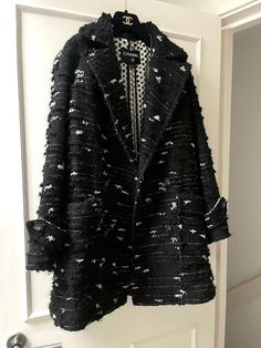 CHANEL 2016 Pre Fall 16B SET Black Tweed Coat Jacket With Cardigan 34 36 Rome | eBay Chanel 2016, Black Tweed, Tweed Coat, Pre Fall, Rome, Design