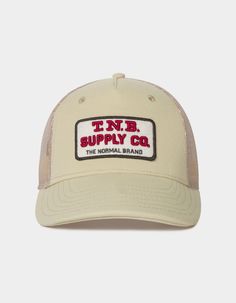 Channel some of your inner-country with this general store-inspired hat. The graphics are double-felt and embroidery for just a touch of vintaged texture. Our high-profile hats fit deep, and adjust with a snap closure to fit any head. High-Profile 5 Panel fit Deep fitting 88% Acrylic / 10% Wool / 2% Spandex front 100% Polyester mesh back Double layer embroidered felt Plastic snap back closure Retro Flat Bill Hat With Embroidered Logo, Beige Trucker Hat For Outdoor, Vintage Trucker Hat With Logo Patch And Curved Bill, Retro Adjustable Trucker Hat With Embroidered Logo, Trucker Baseball Cap With Letter Patch For Outdoor, Outdoor Trucker Baseball Cap With Letter Patch, Retro Snapback Hat With Curved Bill And Embroidered Logo, Trucker Baseball Cap With Embroidered Logo, Beige Snapback Trucker Hat For Outdoor