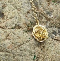 Rose necklace solid gold 14k, necklace for gift, gift for birthday, dainty rose necklace, flowers rose, gift valentine's Day, gift for love Delicate Rose Gold Necklaces With Roses, Delicate Rose Necklace With Roses Detail, Dainty Rose Gold Necklace With Rose Design, Delicate Gold Jewelry With Roses, Dainty Rose Necklace As Gift For Her, Dainty Rose Necklace For Her, Dainty Rose Colored Necklace For Her, Dainty Rose Necklace With Delicate Chain, Elegant Gold Necklaces With Roses