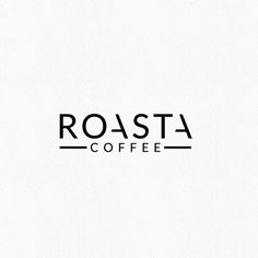 the logo for roasta coffee is shown on a white background with black letters that read roasta coffee