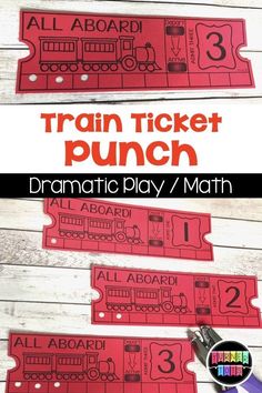 the train ticket punch game for kids to play with