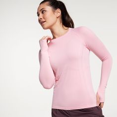 Fit & Design: Fitted long sleeve T-shirt Seamless fabric for maximum comfort both alone and when layered Mesh details add breathability where you need it the most Long length provides coverage Click here if you’re looking for a shorter length that won’t bunch up on longer runs Classic crew neckline Thumbholes at sleeve cuffs help keep them in place Technology: BODYCOOL technology help keeps you cool BODYFREE technology iInhibits odor and lasts wear after wear so you stay fresh. Move freely with Long Sleeve Running Shirt, Fitted Long Sleeve, White Heather, Stay Fresh, 4 Way Stretch Fabric, Running Shirts, Athletic Apparel, Long Length, How To Run Longer