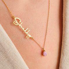 Custom Name Necklace With Birthstone Mothers Day Gift Gift for Her Gift for Mom Personalized Gifts Bridesmaid Gift Handmade Gift - Etsy Mother's Day Nameplate Birthstone Necklace, Customized Birthstone Necklace For Birthday And Mother's Day, Mother's Day Birthstone Necklace With Name For Birthday Gift, Mother's Day Birthday Gift Birthstone Necklace With Name, Personalized Pink Necklace With Birthstone, Custom Name Birthstone Necklace For Mother's Day, Mother's Day Birthstone Nameplate Necklace, Customizable Nameplate Birthstone Necklace For Birthday, Customizable Nameplate Birthstone Necklace For Birthdays