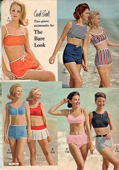 60s Swimsuit, Montgomery Ward Catalog, 1960 Fashion, Retro Swimwear, 60s 70s Fashion, Fashion 1960s, Vintage Swim, Sixties Fashion