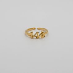 444 Angel Number Ring 18k gold filled Adjustable ring *Gold-filled jewelry is jewelry composed of a solid layer of gold (typically constituting at least 5% of the item's total weight) mechanically bonded to a base alloy). Which means like solid gold, this piece is tarnish resistant, fade resistant and water resistant. Angel Number Ring, 444 Jewelry, 444 Angel Number, Angel 444, Number Ring, Angel Ring, Layered Jewelry, Angel Number, Gold Filled Jewelry