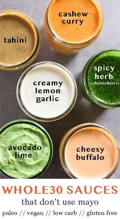 four different types of sauces in jars with the words who do they use?