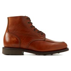 British-made derby boots for shoe connoisseurs Classic Brown Chukka Boots For Work, Classic Brogue Lace-up Boots For Derby, Classic Lace-up Chelsea Boots For Formal Occasions, Formal Lace-up Moc Toe Boots With Rubber Sole, Formal Goodyear Welted Desert Boots With Plain Toe, Classic Formal Desert Boots With Moc Toe, Classic Cognac Boots With Plain Toe, Classic Cognac Plain Toe Boots, Cap Toe Chukka Boots With Leather Sole For Workwear