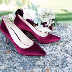 Worn Twice. They Were My Wedding Shoes. In Very Good Used Condition. Super Comfortable Burgundy Velvet, Jimmy Choo Shoes, My Wedding, Wedding Shoes, Jimmy Choo, Shoes Women Heels, Shoes Heels, Velvet, Women Shoes