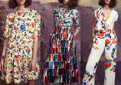 saloni-ss15-london-vogue Editorial Vogue, London Fashion Weeks, 가을 패션, Mixing Prints, Mode Style, Geometric Patterns, Mode Outfits