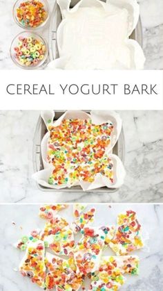 the cereal yogurt barker is ready to be made into desserts or treats