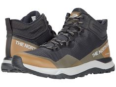 The North Face Activist Mid Futurelight - Men's Shoes : Asphalt Grey/Moab Khaki : The North Face Activist Mid Futurelight hiking shoe has sneaker-like comfort with impenetrable waterproof protection that will keep you confident and in control on every trail. Performance mesh upper with no-sew TPU overlays. Breathable FUTURELIGHT waterproof membrane includes air permeability that allows air to pass through for better venting and breathability while still keeping out water and other wet elements. Brown Hiking Boots, Footwear Design, Mens Boots Casual, Womens Hiking Shoes, Mens Gear, Shoes Design, Hiking Shoe, Boots Casual, Ecco Shoes