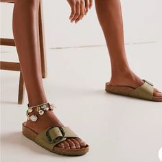 From Birkenstock: Effortlessly Elegant. This Season, The Iconic Madrid Sandal Goes Vegan With A 100% Natural Cotton Canvas Upper. A Printed Oversized Buckle Brings The Style Together With A Statement Finish. Complete With Legendary Birkenstock Design Elements, Like A Contoured Cork-Latex Footbed That Shapes To You For Custom Support. Contoured Cork-Latex Footbed Creates Custom Support With Wear Vegan 100% Natural Cotton Canvas Upper Microfiber Footbed Lining Eva Sole Is Flexible And Lightweight Madrid Big Buckle, Birkenstock Madrid Big Buckle, Birkenstock Madrid, Buckle Sandals, Eva Sole, Natural Cotton, Women's Shoes Sandals, Birkenstock, Design Elements