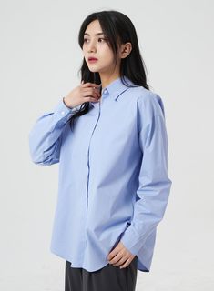 Product Detail Introducing Pastel Color Oversized Shirt BM304, a modern take on women's workwear inspired by KPOP and Korean fashion. Available in white, pink, yellow, mint, and light blue, this solid-print shirt features a loose fit for a comfortable and stylish look. Made in Korea. Style : Modern Occasion : Work wear Print : Solid Material : Cotton Sleeve : Long sleeve Neck : Collar Length : Long Fit : Loose fit Cotton 100 Color : White, Pink, Yellow, Mint, Light blue Made in Korea Model Size Oversized Blue Shirt For The Office, Oversized Light Blue Shirt For Work, Oversized Blue Shirt For Work, Oversized Blue Blouse For Work, Modern Blue Blouse For Office, Oversized Collared Light Blue Top, Oversized Light Blue Collared Top, Light Blue Relaxed Fit Shirt For Work, Light Blue Relaxed Fit Shirt For Workwear