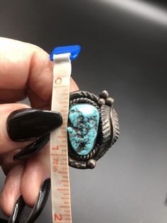 Large Amazing Navajo Sterling Silver Turquoise Leaf Ring Size 6.5 Vintage Sterling 925 Signed T.T. Please Read Below Please check out my other items! Tons of jewelry coming up for sale. I love to combine shipping on multiple items, and am happy to ship internationally. International bidders, please contact me with your location for a shipping quote. If there is anything wrong once the item is received and you are not happy, please contact me before leaving negative feedback so we can resolve any Garnet And Gold, Leaf Ring, Spinner Rings, Turquoise Earrings, Ring Vintage, Silver Turquoise, Turquoise Sterling Silver, Sterling Ring, Negative Feedback