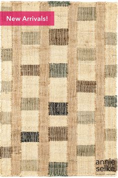 Our Finely Textured, Low-Profile Jute Rug Is Expertly Kilim Handwoven In A Modern, Multi-Check Grid Of Natural, Seaglass, Denim, Navy, And Juniper Blocks On Ivory. Hardworking Jute Fiber Is Sophisticated, Practical, Eco-Friendly, Ultra-Durable, And Great For Any Indoor High-Traffic Areas. Dash And Albert Rugs, Annie Selke, Blue Grey Rug, Dash And Albert, Table Runner And Placemats, Sisal Rug, Hanging Lanterns, Jute Rug, Indoor Outdoor Rugs