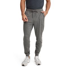 For workouts or weekends, the Jockey EVERACTIVE Knit Jogger always has you covered. Featuring ultra comfy fabric and a drawstring waistband, this pair comes equipped with sporty style and performance finishes. Cotton Joggers For Workout During Sports Season, Sporty Comfort Stretch Nylon Activewear, Comfort Stretch Nylon Sporty Activewear, Athleisure Joggers With Ribbed Waistband And Stretch, Stretch Sportswear Joggers With Drawstring, Solid Color Activewear With Drawstring For Jogging, Casual Nylon Joggers With Drawstring, Sporty Comfort Stretch Sweatpants With Elastic Waistband, Functional Moisture-wicking Comfort Stretch Sweatpants