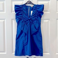 Blue Tassel, Ruffled Waistless Mini Dress Color: Blue Size Small New With Tags On; Never Used Anthropologie Blue Tassel, Dresses Blue, Anthropologie Dress, Anthropologie Dresses, Blue Dresses, Tassels, Colorful Dresses, Anthropologie, Color Blue