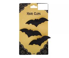 Black Bat 3-Piece Hair Clip Set | Big Lots Creature Of The Night, Halloween Accessories Hair, Halloween Costume Accessories, Creatures Of The Night, Halloween Quotes, Black Bat, Halloween Hair, Big Lots, Describe Yourself