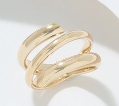 Crafted from 14K gold, this elegant, wrap-style ring is a gorgeous accent piece, ready to take your everyday ensembles to the next level. From David Markstein. Timeless 14k Gold Bypass Ring, Gold Bypass Ring With Modern Twist, Elegant Wide Band Jewelry With Ring Detail, Modern Twist Yellow Gold Bypass Ring For Formal Occasions, Modern Twist Yellow Gold Bypass Ring, Elegant Rose Gold Double Band Rings, Fine Jewelry Bypass Ring For Formal Events, Timeless Gold Bypass Ring, Modern Wide Band Stackable Rings For Formal Occasions