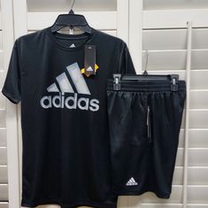 Nwt Bin Pa Black Letter Print Sets For Spring, Casual Black Sports Sets, Casual Black Sets For Sports, Sporty Black Sets For Spring, Adidas Casual Sportswear Sets, Adidas Black Sports Sets, Grey Tracksuit, White Tracksuit, Toddler Adidas