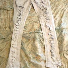 White, Jeans, Distressed, Size 42, Top Trendz, Never Worn White Distressed Jeans, Jeans Distressed, Jeans Color, Colored Jeans, White Jeans, Pant Jumpsuit, Straight Leg, Color White, Pants For Women