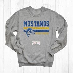 Custom Spirit Wear Sweatshirt, School Mascot Shirt, School Sweatshirt, Mascot, Bulldogs, Mustangs, School spirit, School Hoodie, Spiritwear WELCOME TO HAPPY WIFE DESIGNS! PLEASE READ BEFORE ORDERING We cannot be responsible for mistakes made by not reading the full description. See SHOP POLICIES for further details ▪ ▪ ▪ ▪ ▪ ▪ ▪ ▪ ▪ ▪ ▪ ▪ ▪  ♥ HANDMADE WITH LOVE:  All of our apparel and designs are custom made with premium heat transfer vinyl and applied with a professional grade heat press.  ♥ Cheap Crew Neck Top With School Spirit, Cheap White School Spirit Shirt, Cheap Customizable Tops For School Spirit, School Spirit Sweatshirts, Team Spirit Fleece Crew Top, Team Spirit Fleece Tops With Team Name, Team Spirit Fleece Tops With Graphic Print, Pre-shrunk Long Sleeve Athletic Heather Top, College Team Spirit Fleece Tops