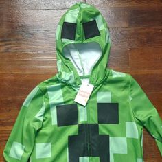 Nwt Minecraft Creeper Jacket Size 10 Collectible Fleece Bundle My Items For Discounted Price And It's Like You Get Free Stuff Playful Green Outerwear For Outdoors, Playful Green Outerwear For Fall, Playful Green Outerwear For Outdoor, Playful Green Long Sleeve Outerwear, Playful Green Outdoor Outerwear, Green Fall Outerwear For School, Playful Green Winter Outerwear, Playful Hooded Outerwear For School, Minecraft Jacket