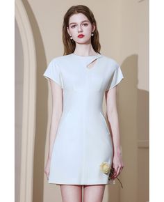 Get 10% off now! Buy little white chic mini dress with cap sleeves at cheap price online. Free stable shipping and pro custom service since 2009. White Nurse Dress, Chic Mini Dress, Dress With Cap Sleeves, White Chic, Nurse Uniform, Nursing Dress, Lovely Dresses, Gorgeous Dresses, I Dress