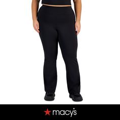 in stock Flared Leggings, Deep Black, High Rise, Pick Up, In Store, Buy Online, Leggings, Plus Size, Free Shipping