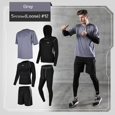 Item Type: Clothing Set Material: Polyester, Spandex Gender: Men Collar: O-Neck / Hooded Sleeve Style: Regular Sleeve Length: Full / Short Pant Length: Ankle-Length / Short Package Includes: 1 x Set (Optional) Size Info: Size Body Height (cm / inch) S 165-175 / 64.96-68.90 M 165-180 / 64.96-70.87 L 165-180 / 64.96-70.87 XL 165-185 / 64.96-72.83 XXL 170-195 / 66.93-76.77 3XL 175-200 / 68.90-78.74 Gym Tracksuit, Sports Fabric, Men Tracksuit, Tracksuit Men, Mens Compression, Track Suit Men, Sports Training, Sport T-shirts, Tracksuit Set