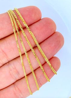 Solid 14K Gold Wheat Diamond Cut Sparkle Chain Made in ITALY - Etsy Real Gold Chains, Trendy Necklaces, Jewelry Business, Cut And Color, Diamond Cut, Real Gold, Handcrafted Jewelry, Gold Chains, Wheat