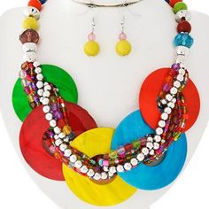 Multicolor Shell & Seed Beads Multi Strand Necklace & Earring Set Necklace & Fish Hook Earring Set Style No : 462894 Length : 18" + Ext Earring : 1 1/2" L Drop : 2 1/4" L Rhodium/Lt.Multi Always On Trend - Priced To Sell We Offer Amazing Bundle Deals With Discounted Or Free Shipping. Just Bundle Your Likes And Let Me Know When You’re Ready For An Offer. Multicolor Wooden Beads Necklaces For Party, Multicolor Party Necklaces With Wooden Beads, Multicolor Wooden Beads Jewelry For Party, Multicolor Wooden Beads Necklace For Party, Multicolor Wooden Beaded Necklaces For Party, Bohemian Wooden Beads Jewelry For Party, Multicolor Round Jewelry For Beach, Multicolor Wooden Beads Jewelry For Summer, Multicolor Beach Jewelry