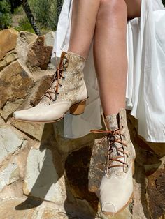 The second style in Cydwoq Bridal Collection Crown Vintage Tipryn Boots, Bridal Footwear, Cydwoq Shoes, Women Heel Boots, Country Girl Style, Western Home Decor, Vintage Boots, Cowgirl Style, Western Style