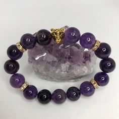 (Purple) Amethyst: All Healing, Protection, Imagination, Insights. The Truestone Of Spiritual Healing And Enlightenment, Mystics, Psychics, Healers, And Religious Leaders For Its Intuitive, Transcendent, And Spiritually Restoring Properties. Purple Spiritual Crystal Bracelet With Stones, Spiritual Purple Crystal Bracelet With Stones, Spiritual Purple Beaded Bracelets With Stones, Amythest Bracelet, Crystal Healing Bracelets, Healing Bracelets, Spiritual Healing, Purple Amethyst, Womens Jewelry Bracelets