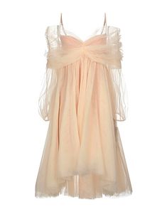 ANIYE BY Short Dress - Women ANIYE BY Short Dresses online on YOOX United States - 15086783EU Short Dresses Y2k, Dance Dress Women, Hoco Dress Medium Length, Fairy Hoco Dresses, Short Greek Goddess Dress, Sheer Sleeves Dress, Fairy Like Dress, Beige Flowy Dress, Pink Fairy Dress Short