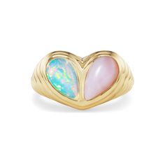 A modern take on a heart design, this ring is the perfect statement piece! Customize with your favorite gemstones of your choice. Available in 18K Yellow Gold Band width = 2mm comfort fit shank Top width =approx. 16.50mm Gemstone weight = approx. 1.0-2.0 carats each Colored stones are natural and color may slightly vary Gemstones are either cabochon or faceted cut For custom orders please contact info@stephaniegottlieb.com This item is FINAL SALE Heirloom Heart-shaped Gemstone Ring, Heart Shaped Yellow Gold Gemstone Ring, Yellow Gold Heart-shaped Gemstone Ring, Heart-shaped Yellow Gold Gemstone Ring, Yellow Gold Heart Ring With Gemstone For Promise, Yellow Gold Heart Cut Multi-stone Jewelry, Heart Cut Multi-stone Yellow Gold Jewelry, Luxury Yellow Gold Heart Ring With Gemstone, Fine Jewelry Heart Cut Multi-stone Rings