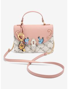 Danielle Nicole Disney Cinderella Monogram Crossbody Bag Aniversary Ideas, Upcycled Bags, Disney Bags Backpacks, Danielle Nicole Disney, Cream Color Scheme, Europe Art, Embroidered Birds, Disney Purse, Disney Loungefly