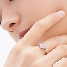 Chic CZ Inlaid Adjustable Crystal Star Heart Ring | ArtGalleryZen Adjustable Weights, Crystal Stars, Social Events, Pink Crystal