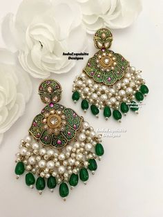 Premium Quality Kundan Meenakari Earrings/ Indian Jewelry/ Bollywood Jewelry/ High Quality Jewelry All items are shipped from Brampton, Ontario, Canada. If you need your item by a certain day, please reach out to us for express delivery option before placing the order so that we can update the shipping for you. Standard shipping/delivery timeline Below are the estimated delivery times after the order is shipped/dispatched.  ---> USA delivery timeline * 3-6 business days to major urban centers in USA. It may take 1-2 days extra to remote locations ---> Canada delivery timeline  * 2-3 business days - GTA  & Montreal  * 2-4  business days - Rest of Ontario/Quebec * 3-6 business days-  Rest of Canada (Please consider 1-2 extra business days to very remote locations)    ---> Europe/Middle East Green Bridal Earrings With Cutdana As Gift, Green Cutdana Bridal Earrings As Gift, Green Meenakari Dangle Danglers, Green Temple Jewelry Bridal Earrings As Gift, Green Bridal Earrings With Latkans For Gift, Green Chandbalis With Latkans As Gift, Green Chandbalis With Latkans For Gift, Handmade Green Bridal Earrings For Celebration, Ornate Meenakari Earrings For Ceremonial Occasions