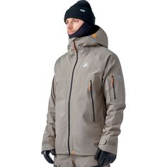 Designed to meet a variety of 4-season challenges, the Orage Glacier 3L Light Jacket offers weatherproof protection in a lightweight package. The Glacier can handle a range of aerobic activities from backcountry skiing to hikes in summer showers, thanks to its ultralight and stretchy waterproof shell and two-way zipper vents. The hood is helmet-compatible while the front zippered pockets ride high to stay out of the way of our hip-belts and harnesses. Within the Orage line up, the Glacier is Winter Functional Sport Coat For Outdoor, Functional Winter Sport Coat For Outdoor, Functional Winter Sport Coat For Outdoor Activities, Winter Functional Waterproof Sport Coat, Functional Waterproof Winter Sport Coat, Functional Winter Sport Coat, Waterproof, Functional Windproof Skiing Windbreaker, Functional Windproof Windbreaker For Skiing, Functional Windproof Skiing Outerwear