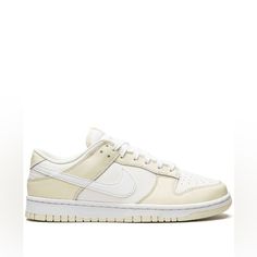 Nike Dunk Low Retro Sneaker In Coconut Milk | White Sail Size: 8.5 Condition: Nwb A Basketball Silhouette, The Dunk Low Retro Is Presented In A Sleek Low-Top Design Here. A Soft Coconut Milk Colourway Creates An Understated And Effortless Finish For The Old-School Design. Cream/Off-White/White Leather Grained Texture Panelled Design Signature Swoosh Logo Detail Perforated Round Toe Front Lace-Up Fastening Chunky Rubber Sole Off White Cushioned Sneakers For Streetwear, Classic Off White Sneakers For Streetwear, Classic Off-white Sneakers For Streetwear, Off White Low-top Sneakers For Streetwear, Off-white Low-top Sneakers For Streetwear, Cream Sneakers With Round Toe, Classic Yellow Sneakers With Round Toe, Cream Sneakers With Round Toe And Medium Fit, Off-white Sneakers For Streetwear