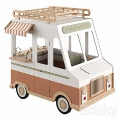 a toy food truck with an awning on top