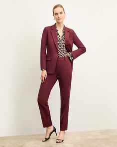 Smith Pant - Washable Wool Twill :: Shiraz – M.M.LaFleur Power Casual, The Smith, Work Style, Straight Trousers, Shiraz, Suit Shop, Women Supporting Women, Work Fashion, Will Smith