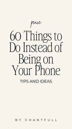 Discover 60 exciting and enriching activities to do instead of scrolling on your phone. From creative hobbies to outdoor adventures, find ways to enrich your life and engage with the world around you. Whether you're looking to relax, be productive, or connect with others, there's something for everyone. Click to explore all the fun alternatives! #DigitalDetox #ScreenFree #LifeHacks #Productivity #Creativity #OutdoorActivities #Mindfulness #Healthylifestyle #SelfCare #ExploreMore Instead Of Technology, What To Do Instead Of Scrolling On Your Phone, Things Instead Of Phone, Things To Be Productive, Free Things To Do Outside, Things To Do To Relax Your Mind, Fun Activities To Do When Bored, How To Not Be On Your Phone All The Time, Things To Do With No Phone