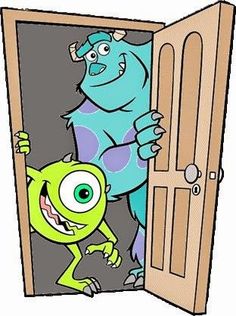 an image of monsters coming out of the door