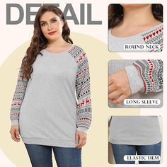 These womens plus size long sleeve tops are made of 35% Rayon+60% Polyester+5% Spandex. The fabric is soft, lightweight, comfortable , which is loose fit and provide maximum comfort and durability.
The womens plus size long sleeve tunic tops,round neck,color block design,loose fit, casual pullover sweatshirt,womens long sleeve tunic tops, long sleeve casual color block tunics tops, soft and stretchy,simple, chic and delightful. Plus Size Long Sleeve Tops, Color Block Blouse, Plus Size Tunic, Simple Chic, Loose Shirts, Loose Blouse, Block Design, Casual Pullover, Casual Sweatshirt