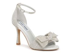 Steve Madden Realm Sandal Silver Rhinestone Heels, Rhinestone Heels, Prom Shoes, Silver Rhinestone, Bow Detail, Womens Heels, Wedding Shoes, Shoes Women Heels, Steve Madden