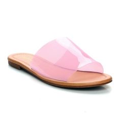 Slide them on and feel supreme comfort with every step in these effortlessly chic flat sandals. Size: 8.5. Color: Pink. Gender: female. Age Group: adult. Chic Flats, Pink Shoes, Slide On, Womens Sandals Flat, Womens Flats, Flat Sandals, Clothing And Shoes, Slides, Womens Sandals