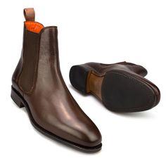 CHELSEA ANKLE BOOT IN BROWN VITELLO